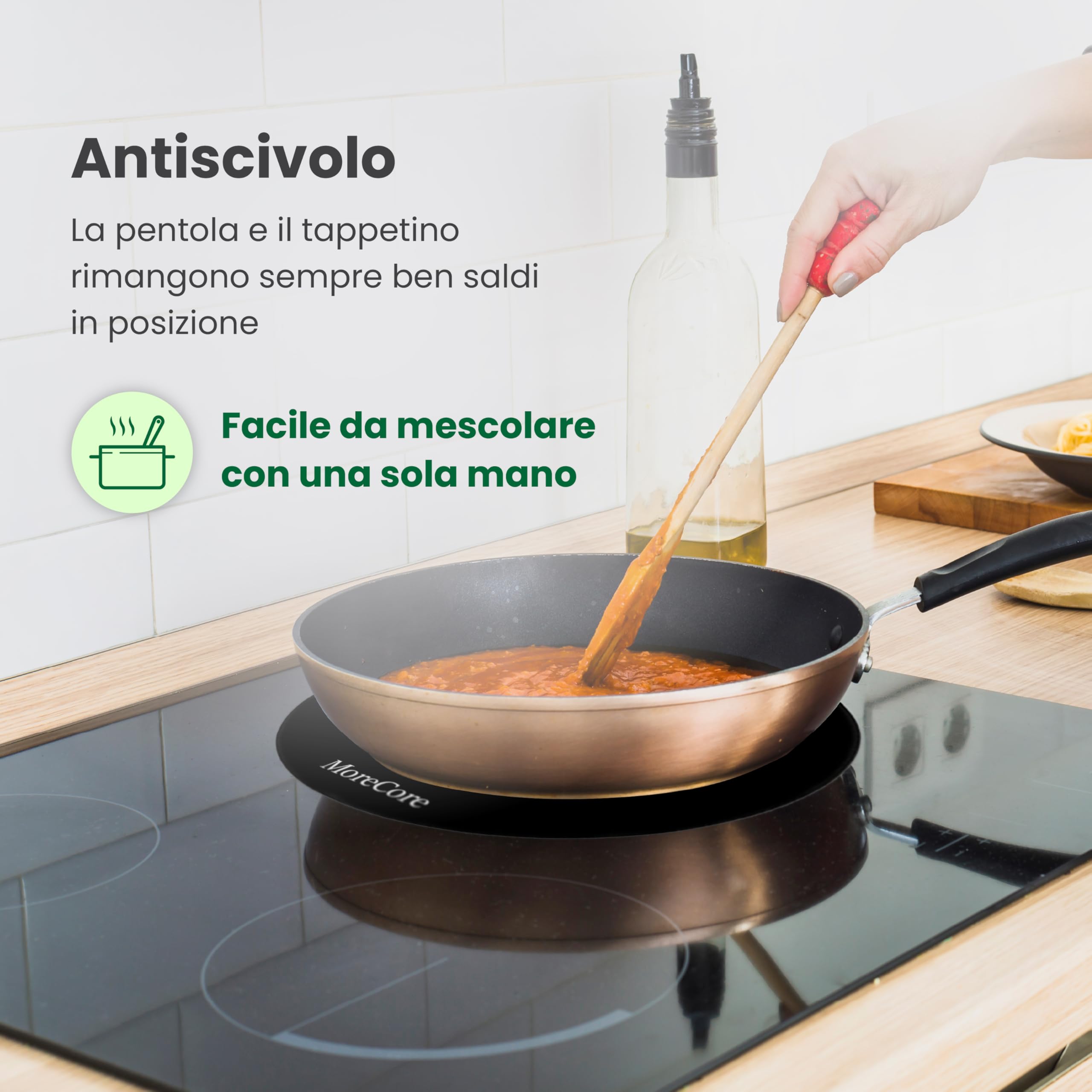 MoreCore Protezione Piano Induzione | Copri Piano Induzione | Piano Cottura Induzione | Tappetino Piano Induzione | Copri Piano Cottura | Copertura Piano Induzione | Coprifornelli | 5 Unità