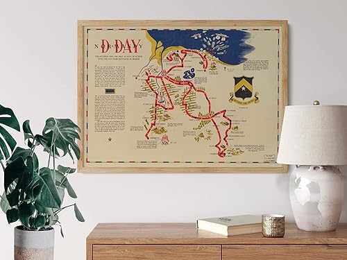 Miniatura 3 de Fotografía vintage de Normandía, impresión de mapas de la Segunda Guerra Mundial de Normandía, 1994 - Arte de pared de la Segunda Guerra Mundial,