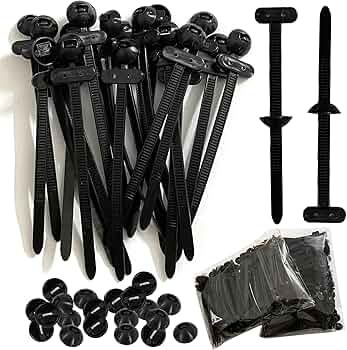 I波動アクセサリー Amazon.com: 100PCS Nylon Universal Cable Tie Buckle, Push Mount