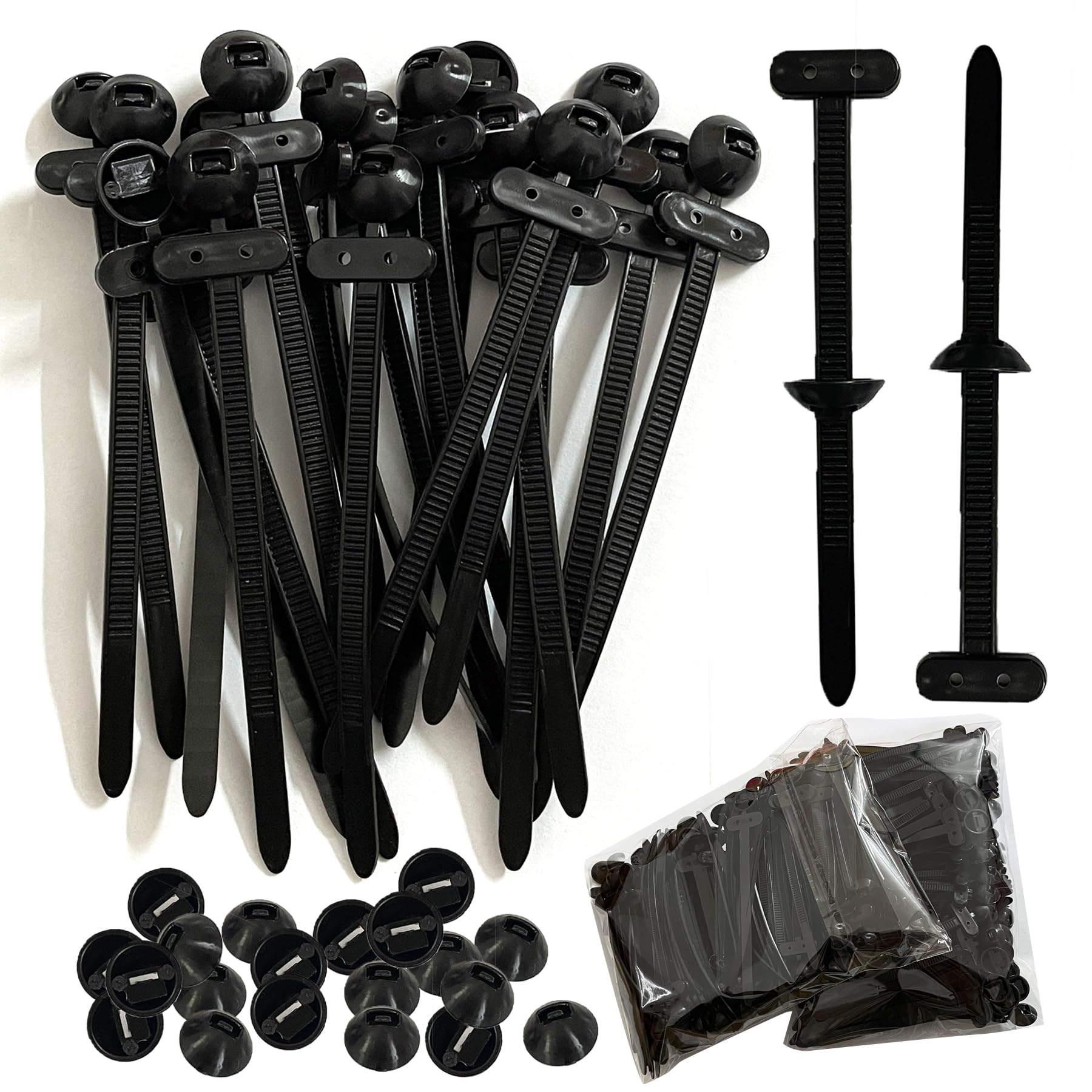 Amazon.com: 20pcs Nylon Universal Cable Tie Buckle, Self Locking T