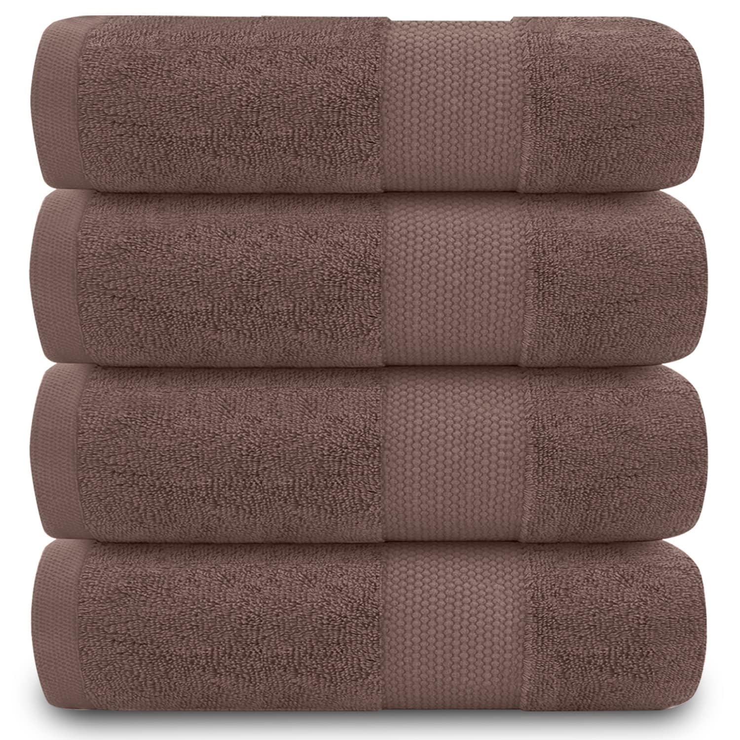 Gaveno Cavailia Egyptian Cotton Thick Absorbent 700 GSM Miami Hand Towel [ Pack of 4-Camel (50x85 cm)
