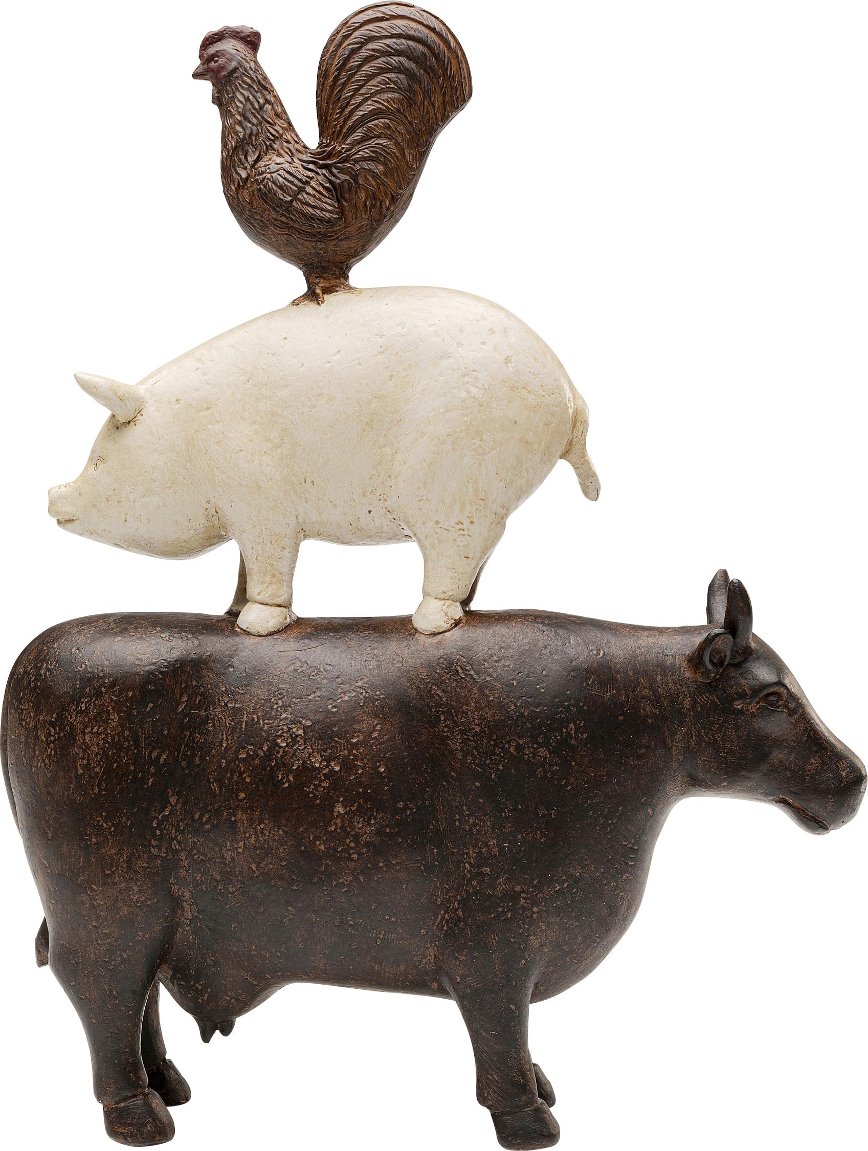 Kare Design Decorative Figure Farm Animals, Multi-Colour, Decorative Object, Home Accessories, Animal Motif, Handmade, 34 x 26 x 7 cm (H x W x D)