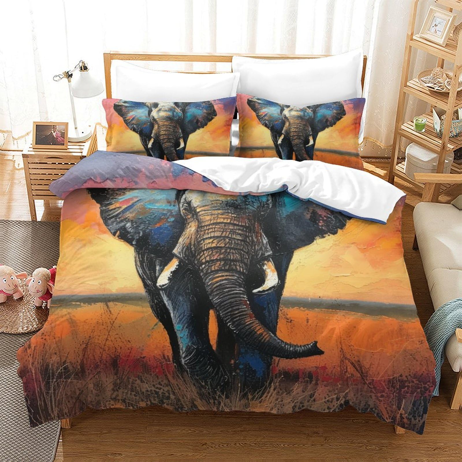 Parure de lit facile d'entretien en microfibre douce King Size