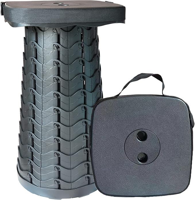 MKBK Telescopic Stool Folding Seat Camping Stool, Collapsible Stool Pop