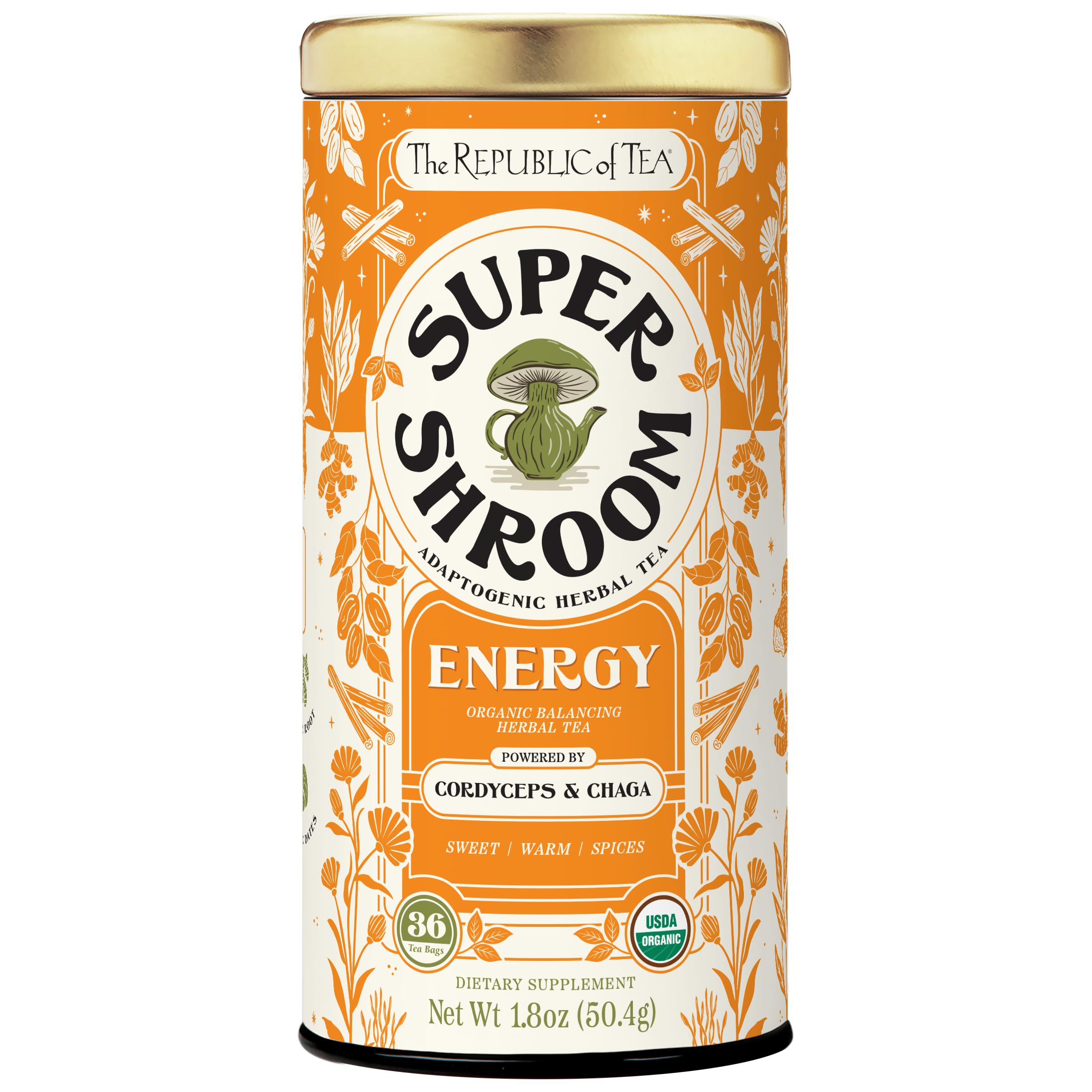 Amazon.com : The Republic of Tea SuperShroom Energy Cordyceps and