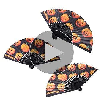 Amazon.co.jp: Lurrose 3個 ハロウィンうちわ ユニークな