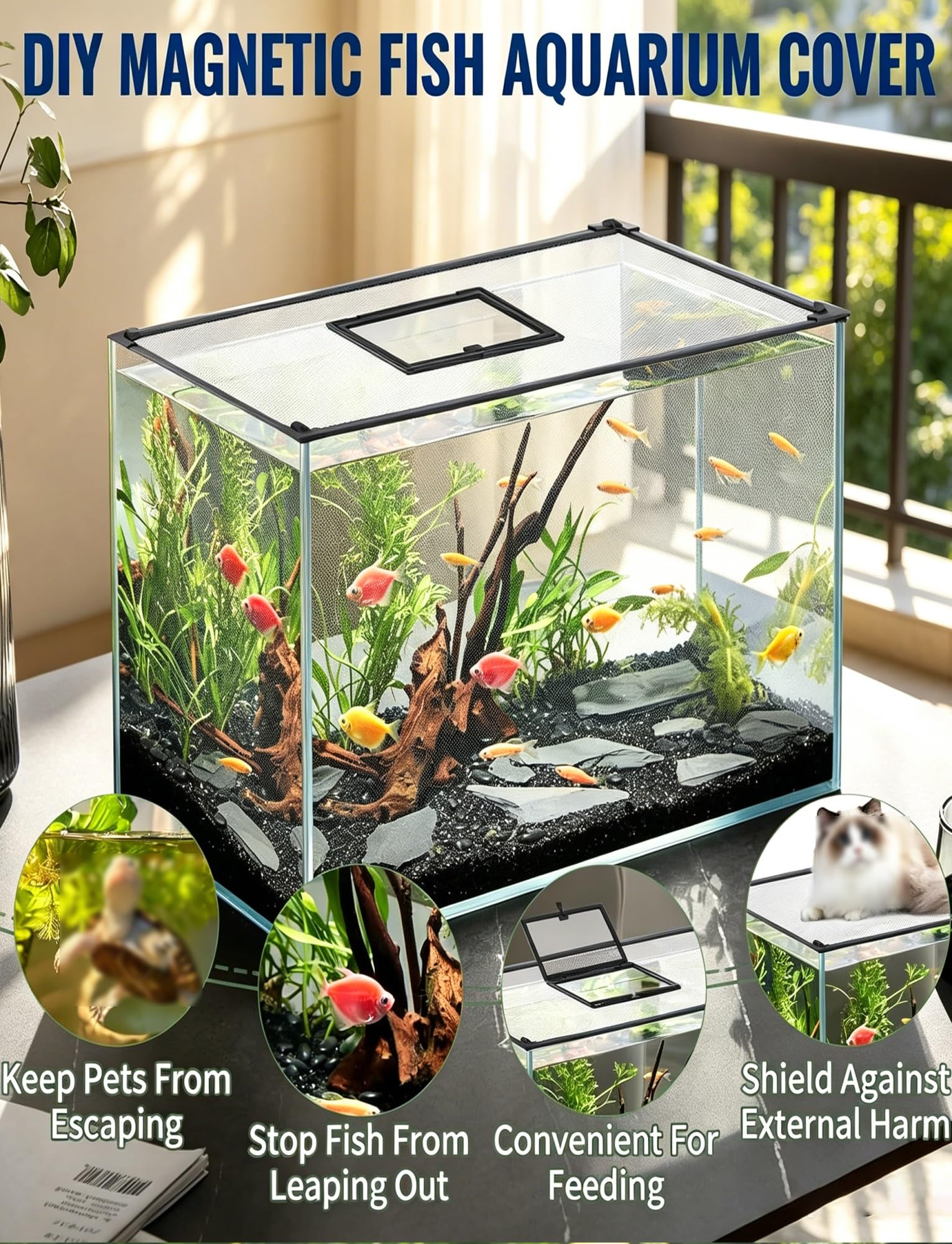 Coperchio Magnetico for Acquario for Acquario in Poliestere PP