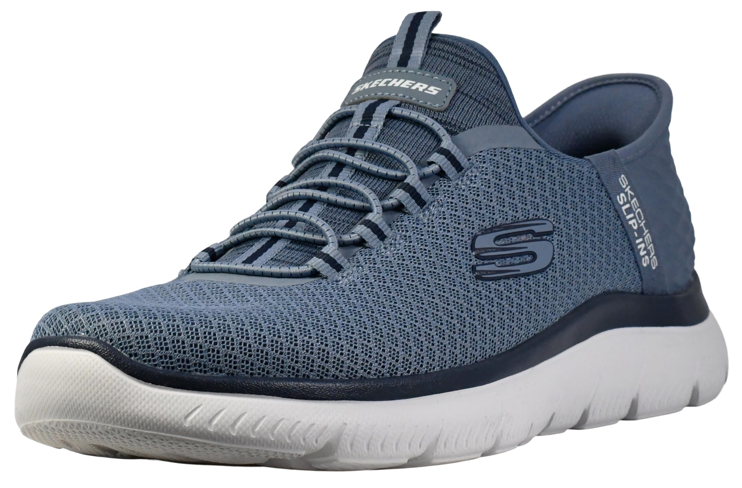 Skechers Summits High Range, Sneaker Uomo, Slate Mesh Trim, 39.5 EU