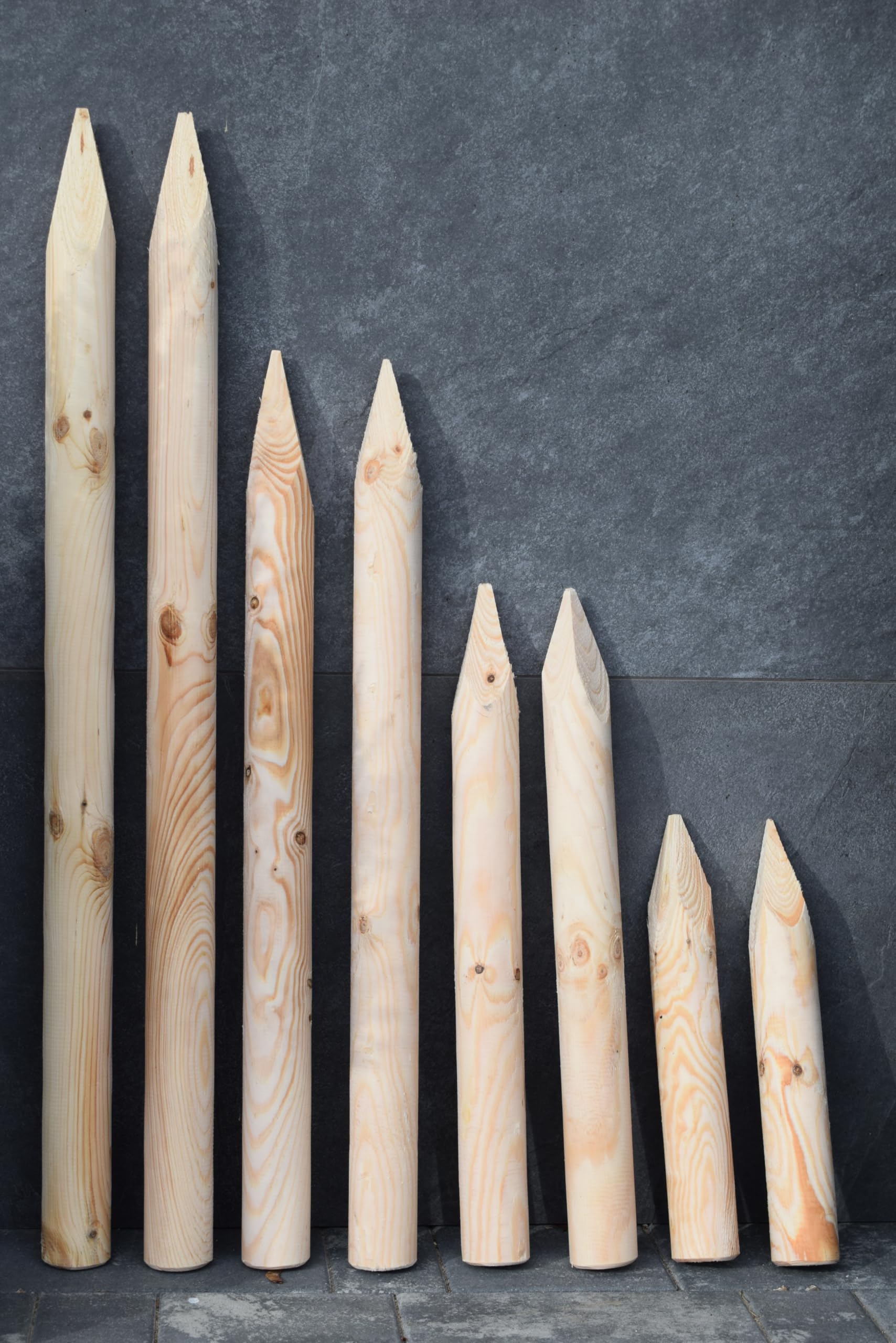 ø 6cm Pack De 4 Estacas De Madera con Punta Largo 200 cm Tutores para Plantas Sin Impregnar Poste Jardín Madera Natural para Árboles Poste para Valla Piquetas