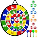 Stocking Stuffers for Kids Teen Boys Girls Christmas Birthday Gifts 29'' Large Dart Board Toys with 12 Sticky Balls & 4 Darts Indoor Outdoor Party Games Toys for Kids 3 4 5 6 7 8 9 10 11 12 Years Old
