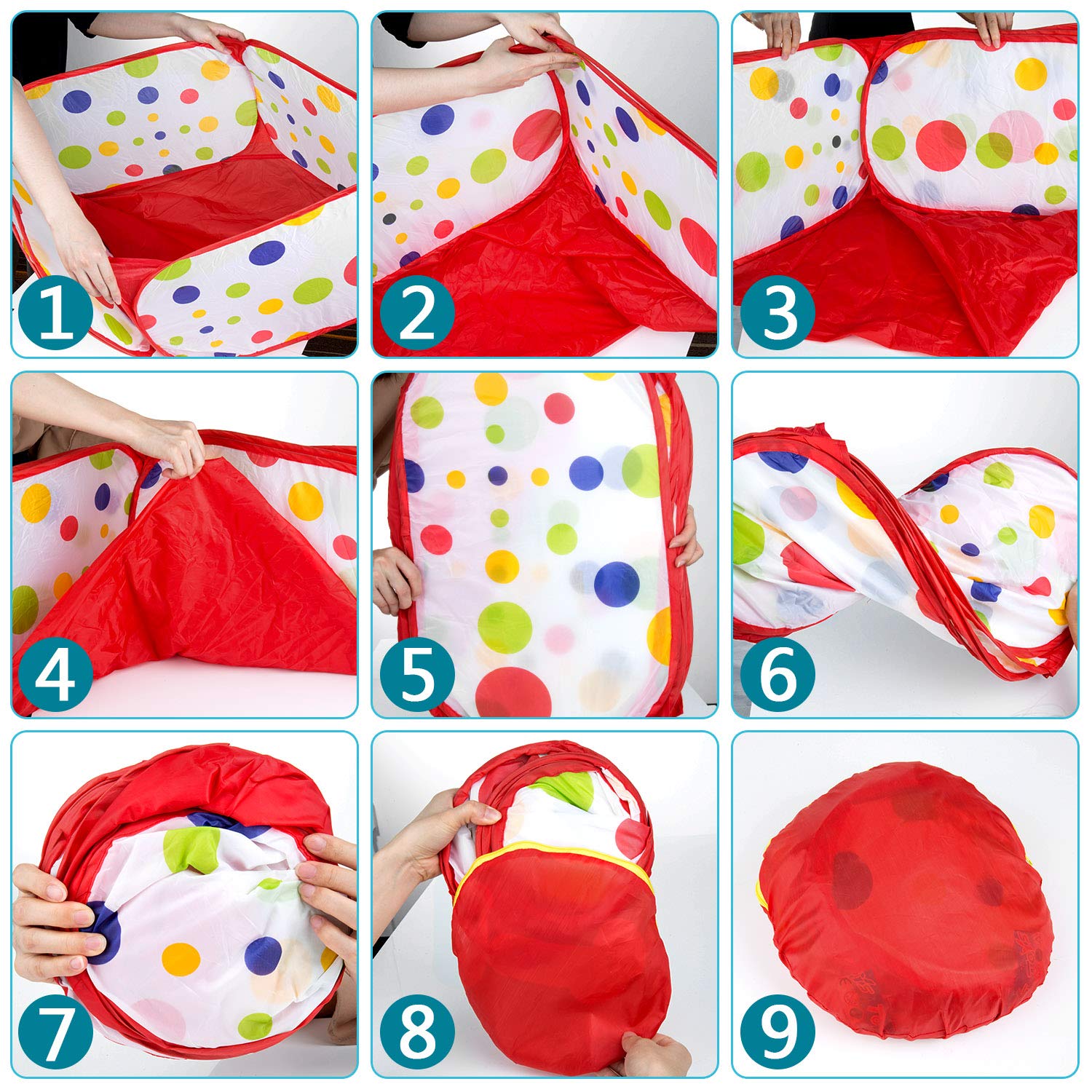 Piscine di palline per Bambini, 120CM Piscinetta da Gioco Pieghevole, Ball Pool, Piscina Tenda per Interni ed Esterni con Borsa Cerniera, Regalo per Ragazzi e Ragazze(Palline Non Incluse)