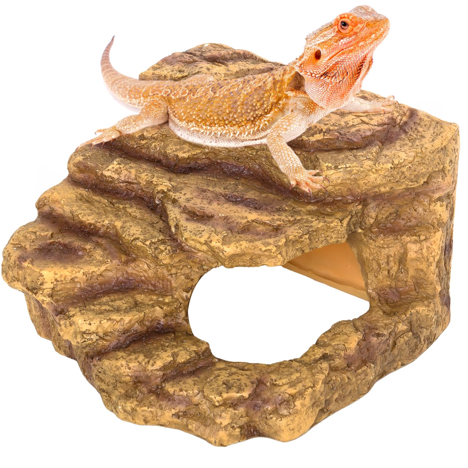 Reptile Hideout - Rampa de escalada para cuevas, plataforma para dragones barbudos, geco, tortuga, lagarto, serpiente, rana