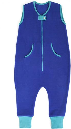 Vista 30 de Baby Deedee Saco de dormir de forro polar con pies, saco de dormir para niños, verde azulado, 2-4 T