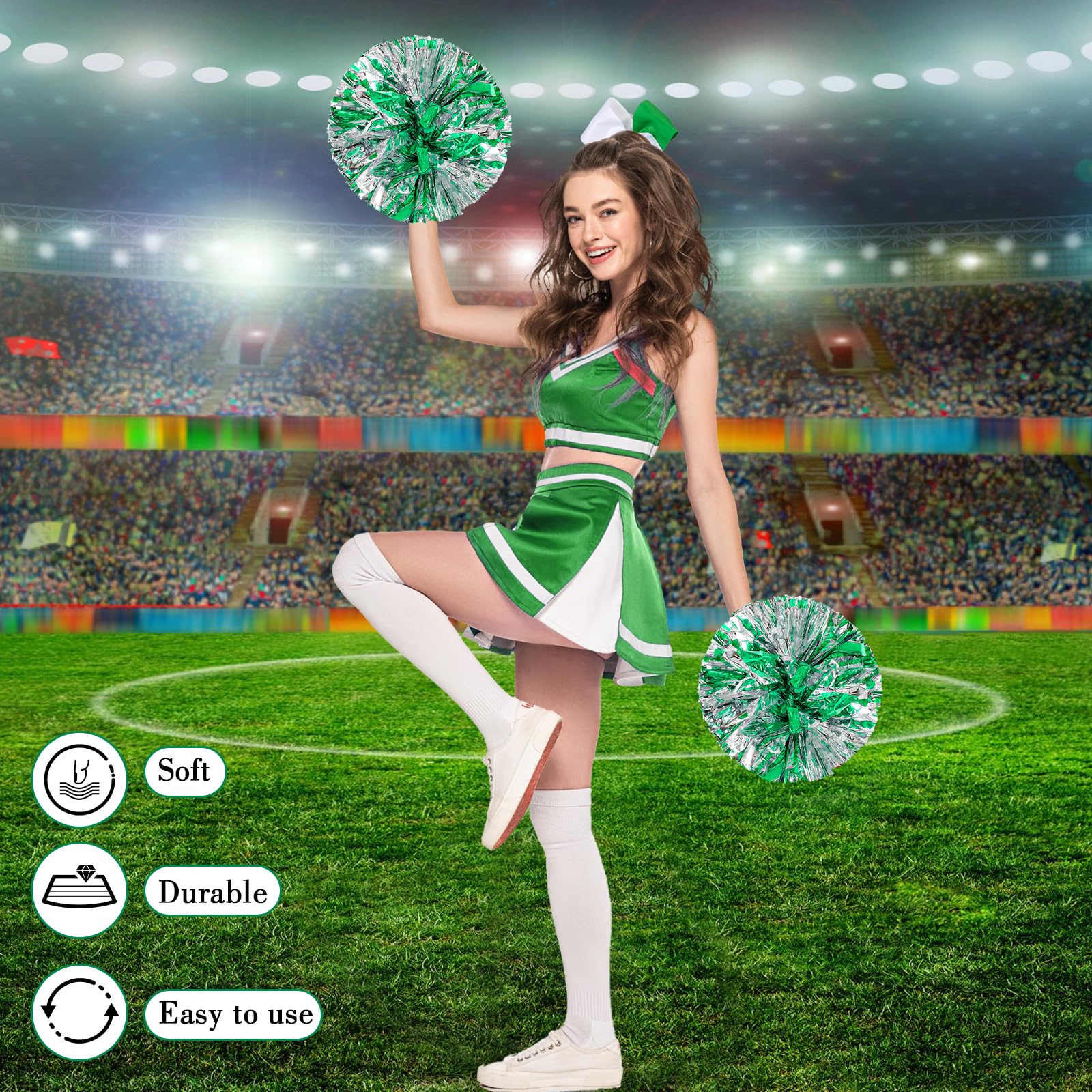 チアダンス チームユニフォーム&ポンポン Sサイズ チアユニフォーム