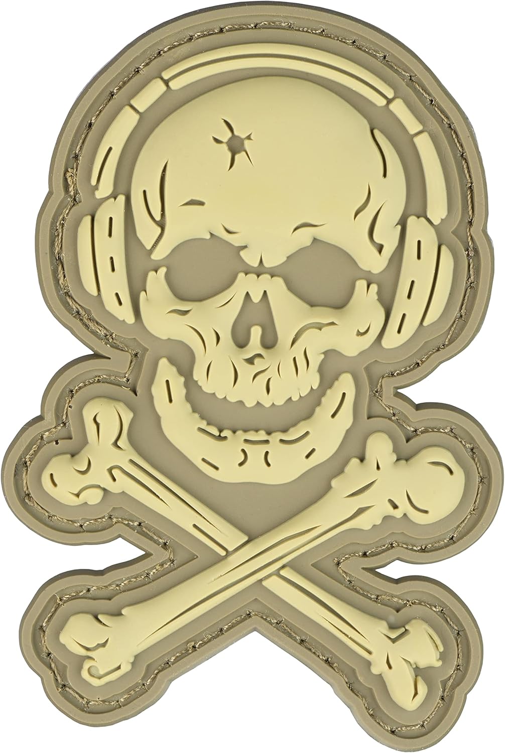 G- CODE Cartoon SKULLGUY Patch (Sand Skull on Tan Back)