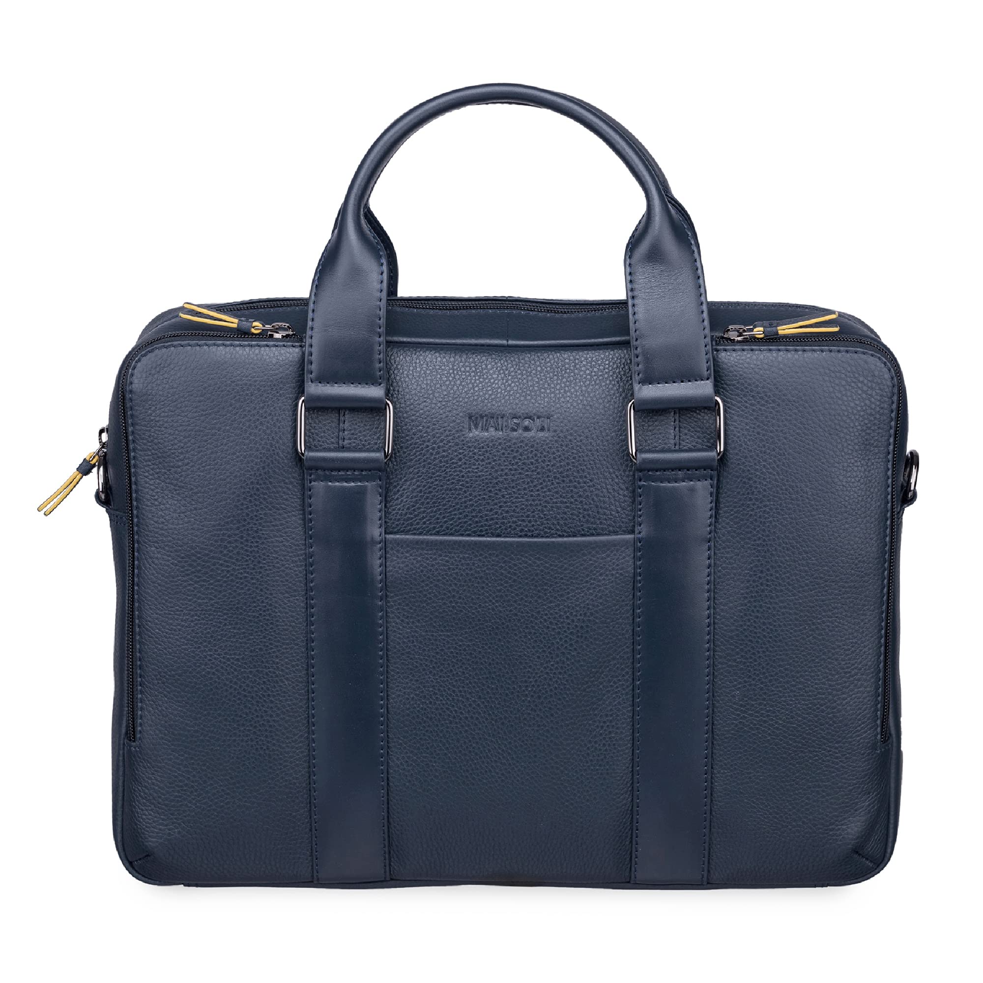 MAI SOLI Carter Genuine Leather Laptop Bag For Men, Multipocket Laptop Messenger Bag with Shoulder Strap, Convertible Backpack For Office And Travel, Fits upto 15.6 -inch laptop - Navy Blue (B0C3ZW9DZN) Amazon Price History, Amazon Price Tracker