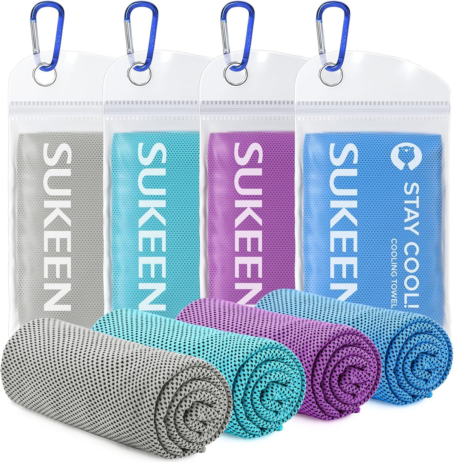 Sukeen Cooling Towel (40"x12"), Ice Towel, Soft Breathable Chilly Towel, Microfiber Instant Cooling Towel for Yoga, Sport, Running, Gym, Workout,Camping, Fitness, Workout
