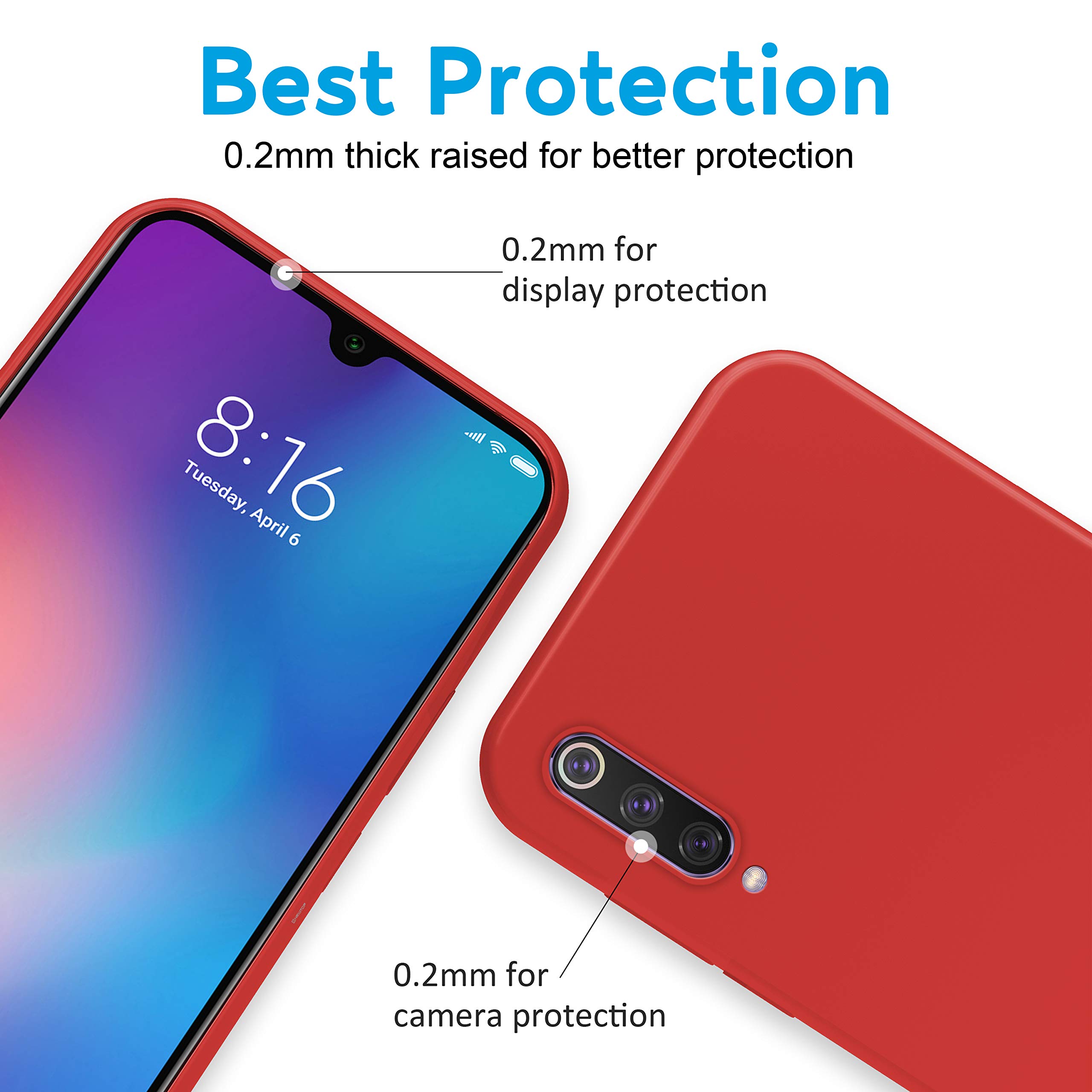 N NEWTOP Compatible Cover for Xiaomi Mi 9, TPU Soft Gel N NEWTOP Compatible Cover for Xiaomi Mi 9, TPU Soft Gel