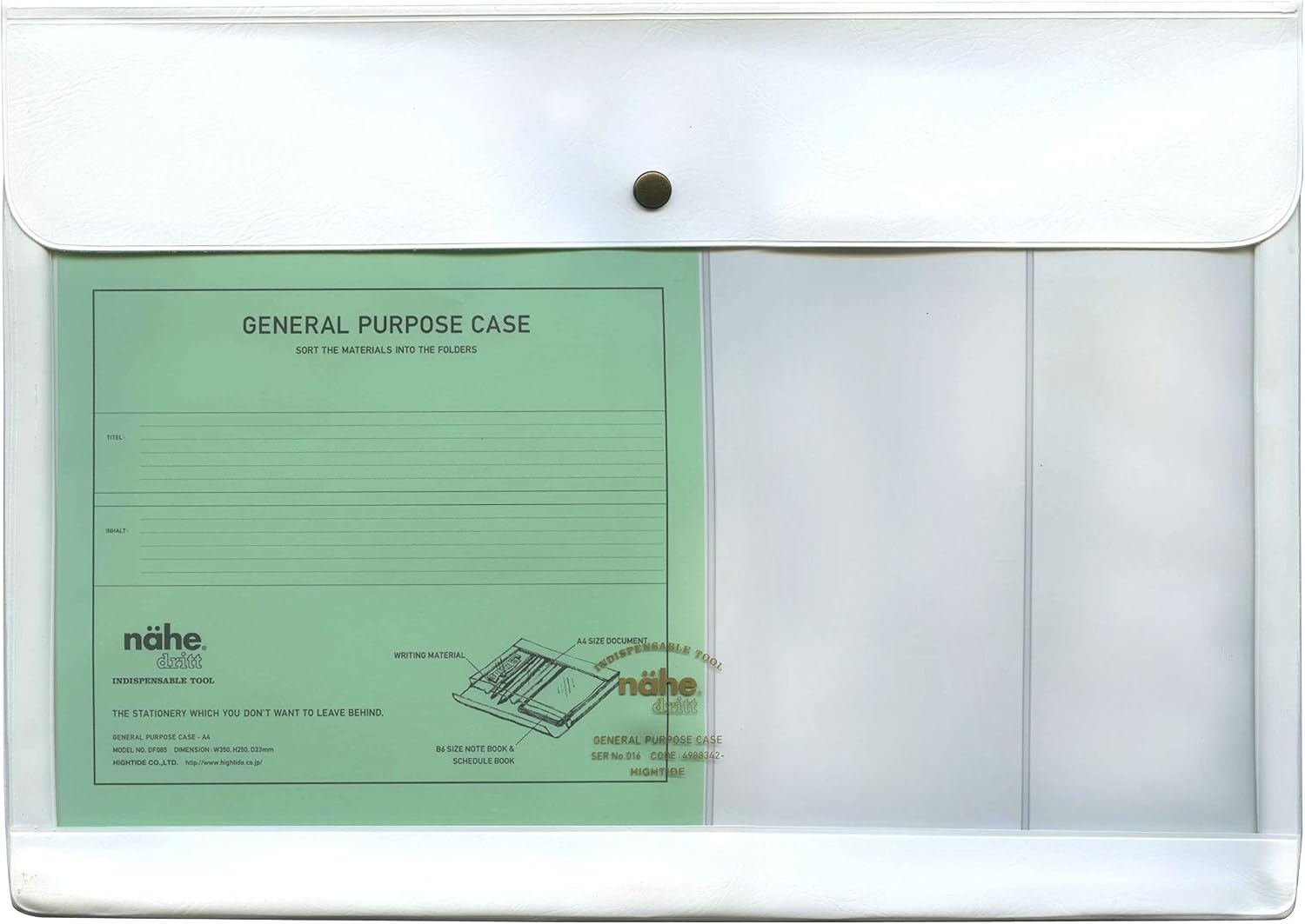 General Purpose Case A4 (Nehe) [Green] DF085-GN image 2