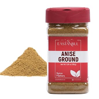 Eastanbul Ground Anise, 5.64oz, Anise Seeds Powder, Ground from Best Whole Seeds, AKA Anis En Polvo, Aniseed, Great for Baking, Tea, Natural, Vegan, Non-GMO