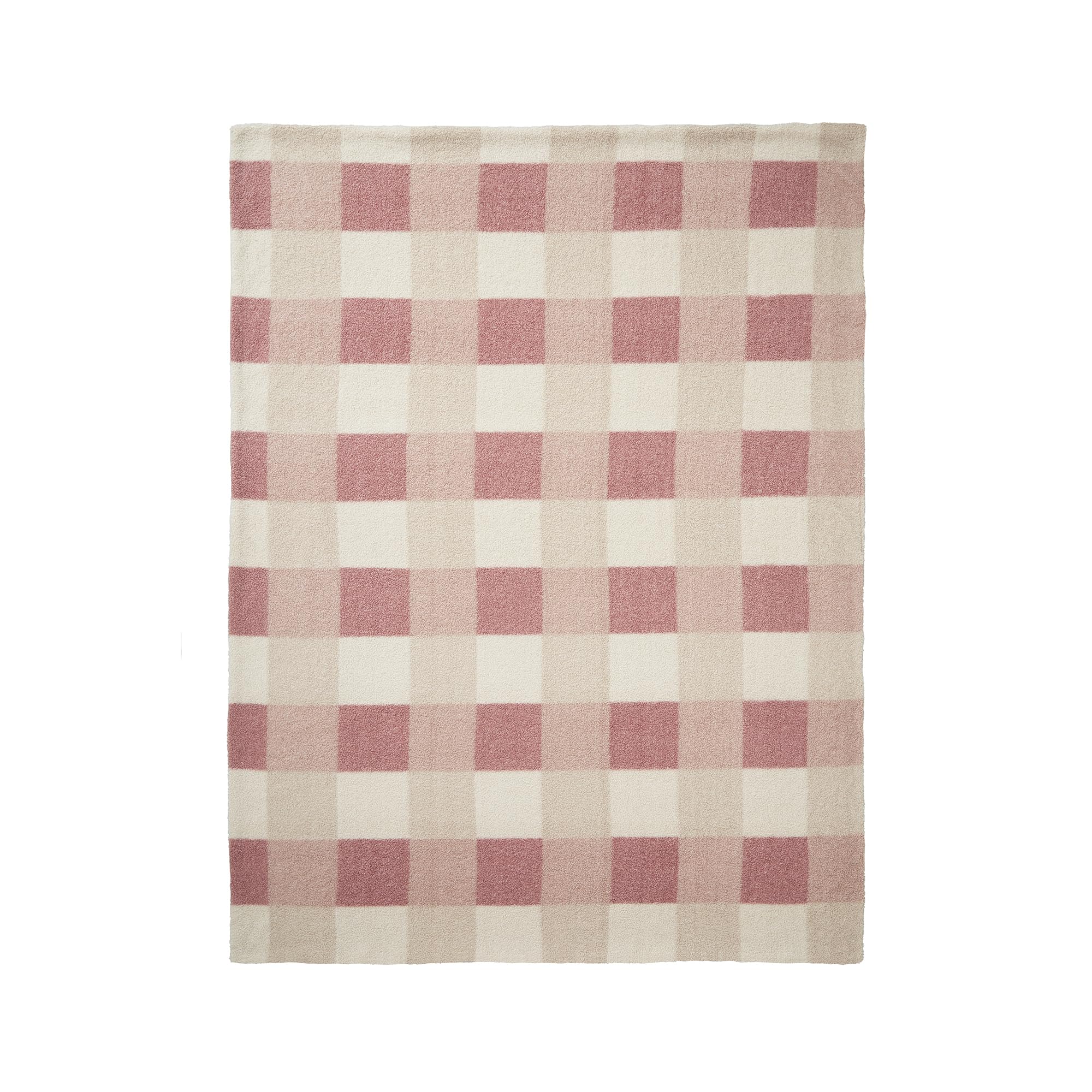 Appletree Natural Hygge Recycled Polyester Throw, 150 X 200 Cm, Sherpa Reverse, Adult, Check Print Pattern