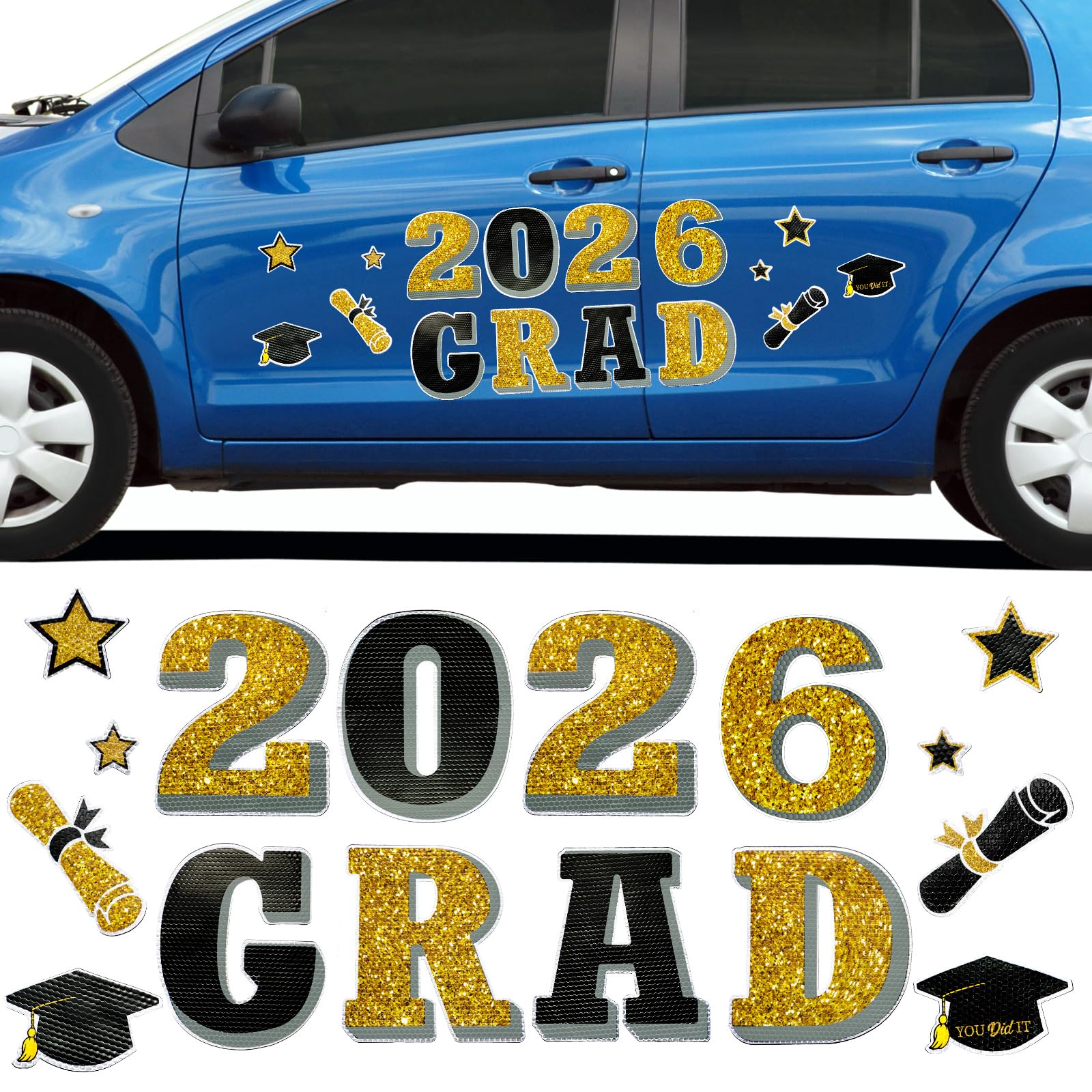 Aimants réfléchissants pour voiture : protégez votre carrosserie lors des fêtes de diplôme