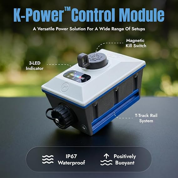 Bixpy K-Power Motor Kit K-1 Outboard Motor with K-Power Control Module, Lightweight Compact Design, Remote Control, Compatible with 24V Power Supply for Kayak, SUP & Small Watercraft Motor System