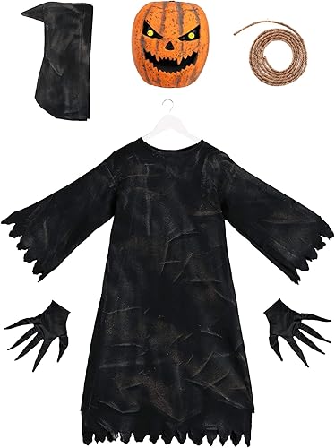 Miniatura 7 de Disfraz de calabaza de ojos bobble para niños Negro talla única