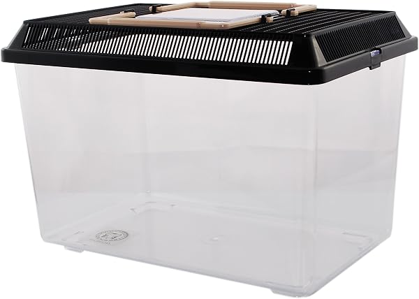 Neu PET-Plaza Kunststoffbox - Faunarium - Kunststoffterrarium - Faunabox - Insektenbox - Insektenterrarium - Box für Futterinsekten (37 x 22 x 25,5cm) - 2