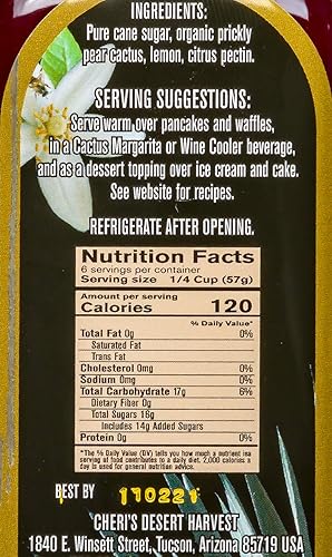 Miniatura 10 de Jarabe de nopal, 12 onzas, sabor dulce hecho de jugo de cactus real, manjar sabroso del sudoeste