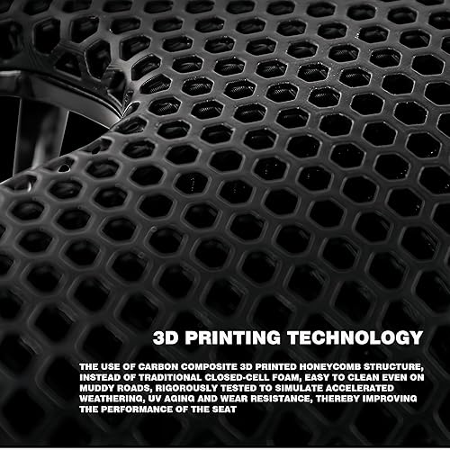 Miniatura 9 de EVOSID Bicicleta 3D Impresión Sillín Fibra Carbono Rieles Ultra-Ligero Hueco Cómodo Road Bike MTB Honeycomb Cojín