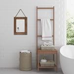 30 X 40 cm Wall Decorative Mirror, Rustic Wood Frame Rectangular Mirror with Hanging Rope for Entryway, Bedroom, Guest Bathroom, Living Room, Bedroom - Brown