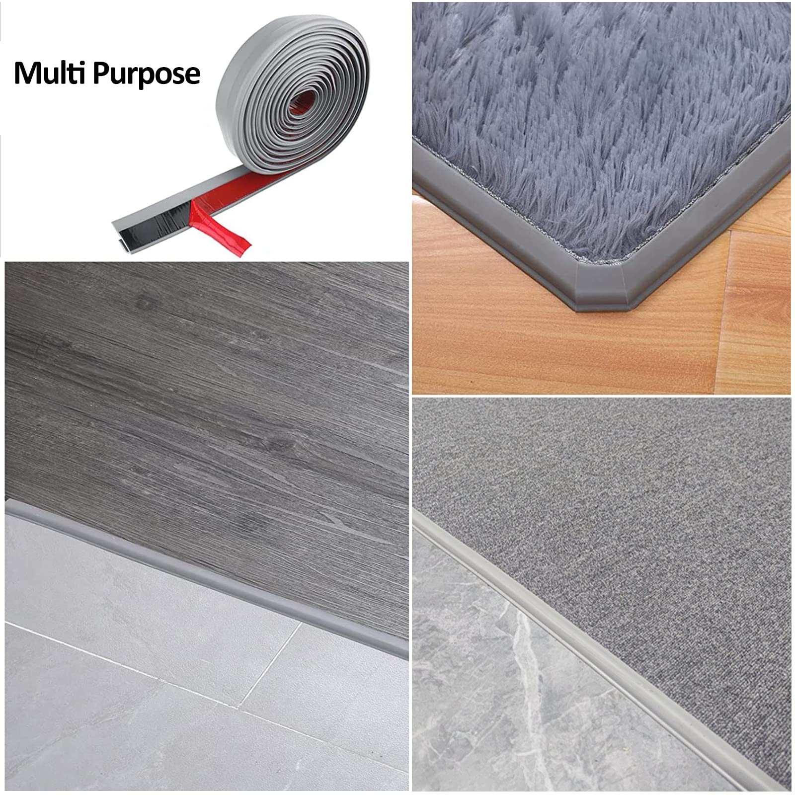 Bordure de moquette pour tapis de sol et tapis, convient pour le bois, le carrelage, le stratifié et les sols en vinyle