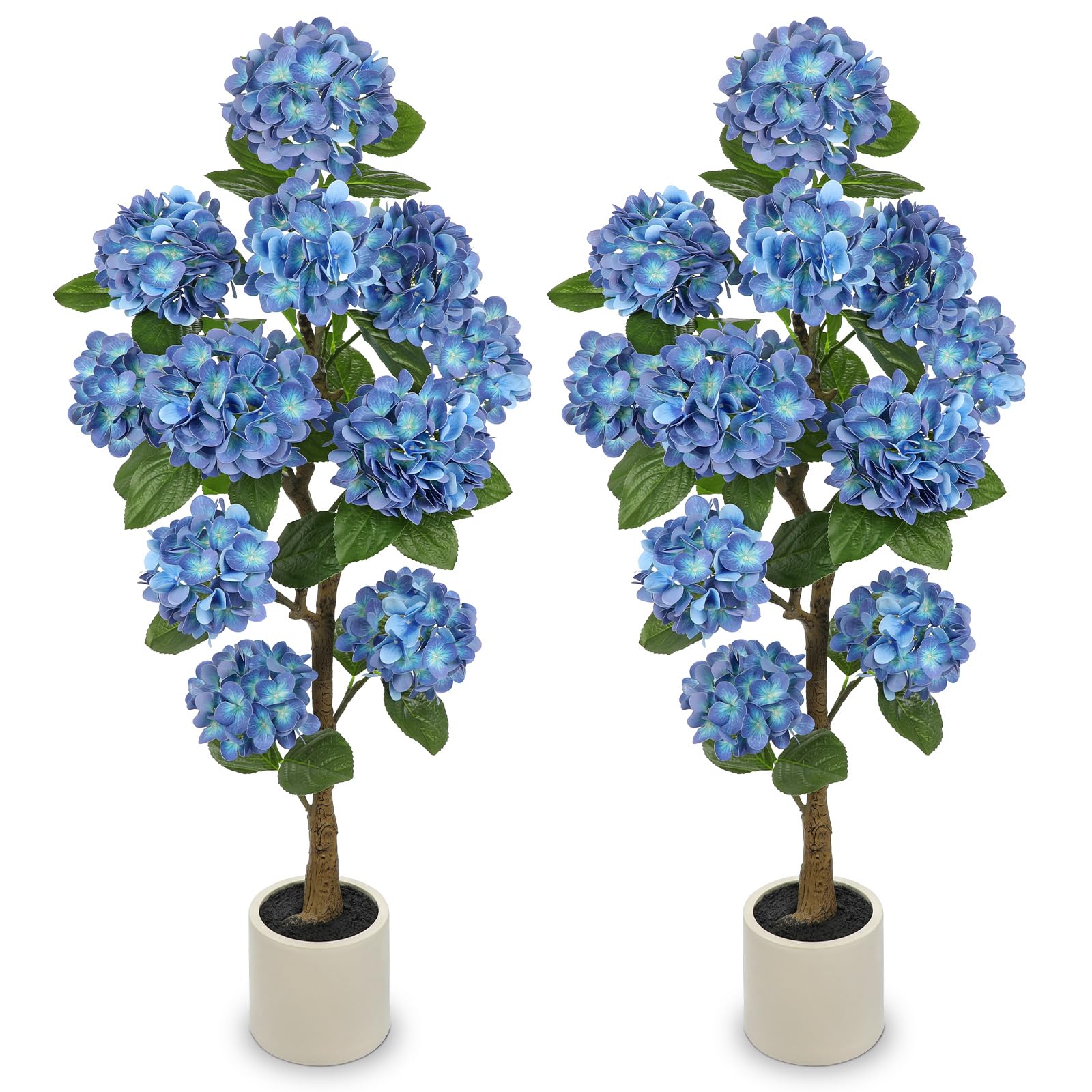 Hollyone 4FT Hydrangea Artificial Tree 2 Pack