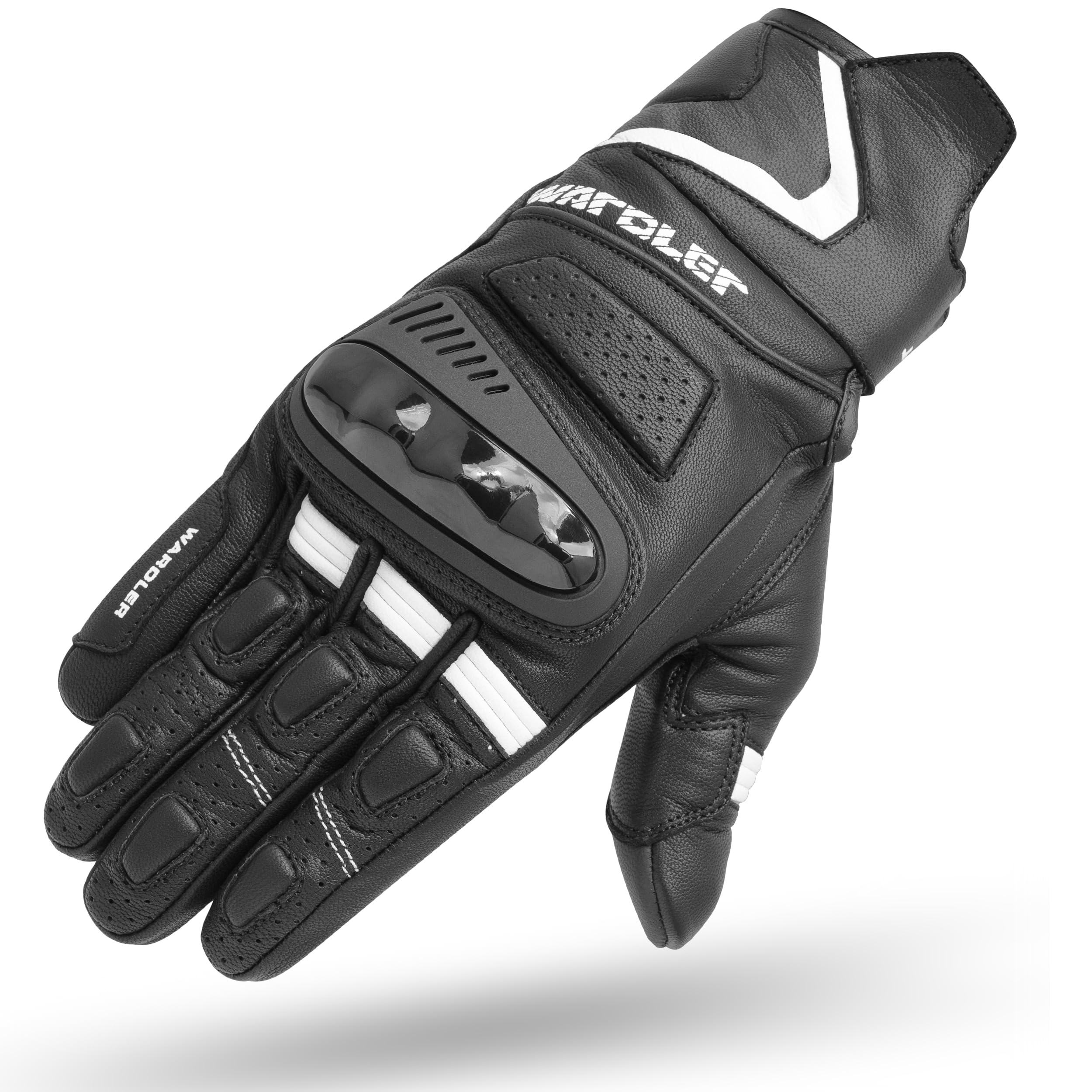 Vortex Motorcycle Gloves for Men/Women, Cowhide Leather Touchscreen, Summer, Vortex Knuckle & Finger Protection, Motorbike Racing Riding Biker Gloves, Adjustable Wrist