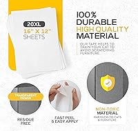 Vista 4 de Paquete de 20 protectores de muebles antiarañazos para gatos, protector de sofá para gatos, cinta disuasoria de entrenamiento para arañazos de sofá