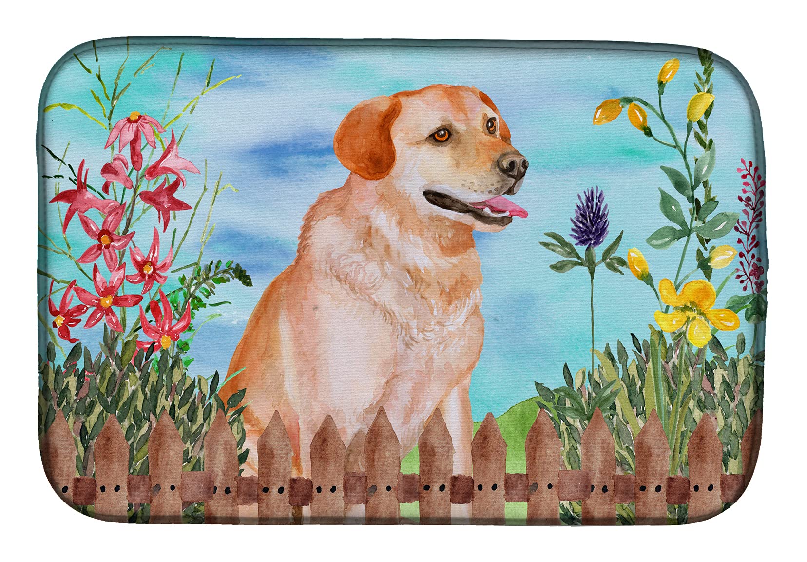 Tapis de séchage Caroline's Treasures CK1276DDM imprimé fleurs 14x21