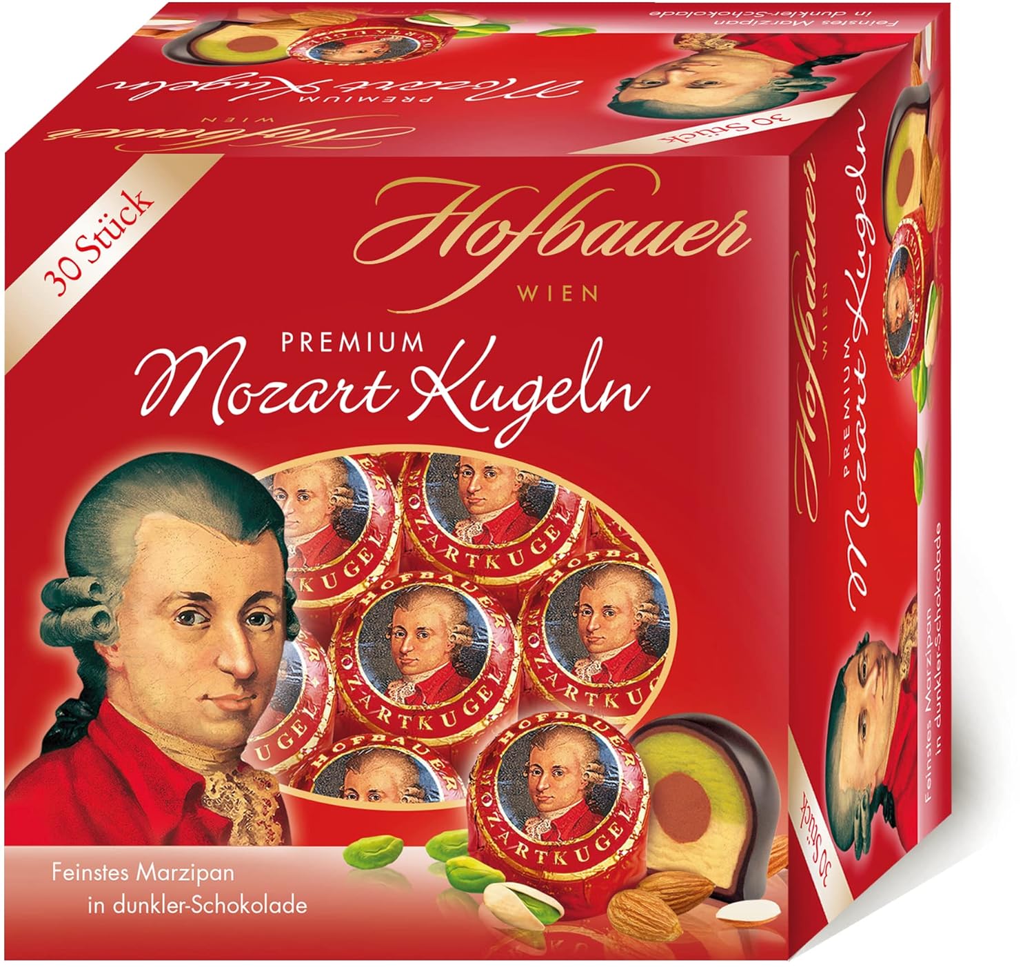 Hofbauer Vienna Mozart Balls Dark Box 600 g Pack of 30