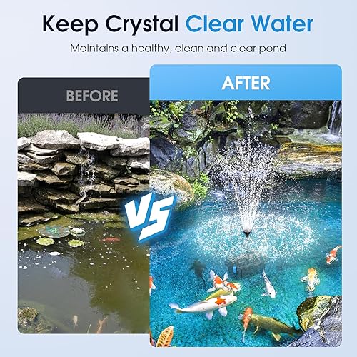 Miniatura 9 de POPOSOAP Filtro de estanque con kits de fuente de bomba, filtro de estanque de 660 GPH con bomba de estanque de 40 W y kit de fuente, filtros de