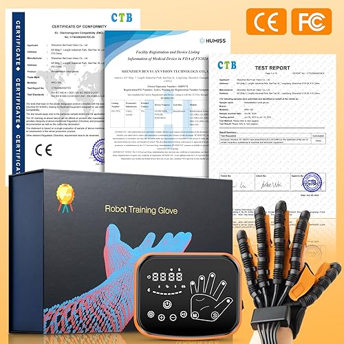 Miniatura 7 de Guantes robóticos de rehabilitación, equipo robótico de terapia de accidente cerebrovascular para adultos, dispositivo robótico de recuperación de