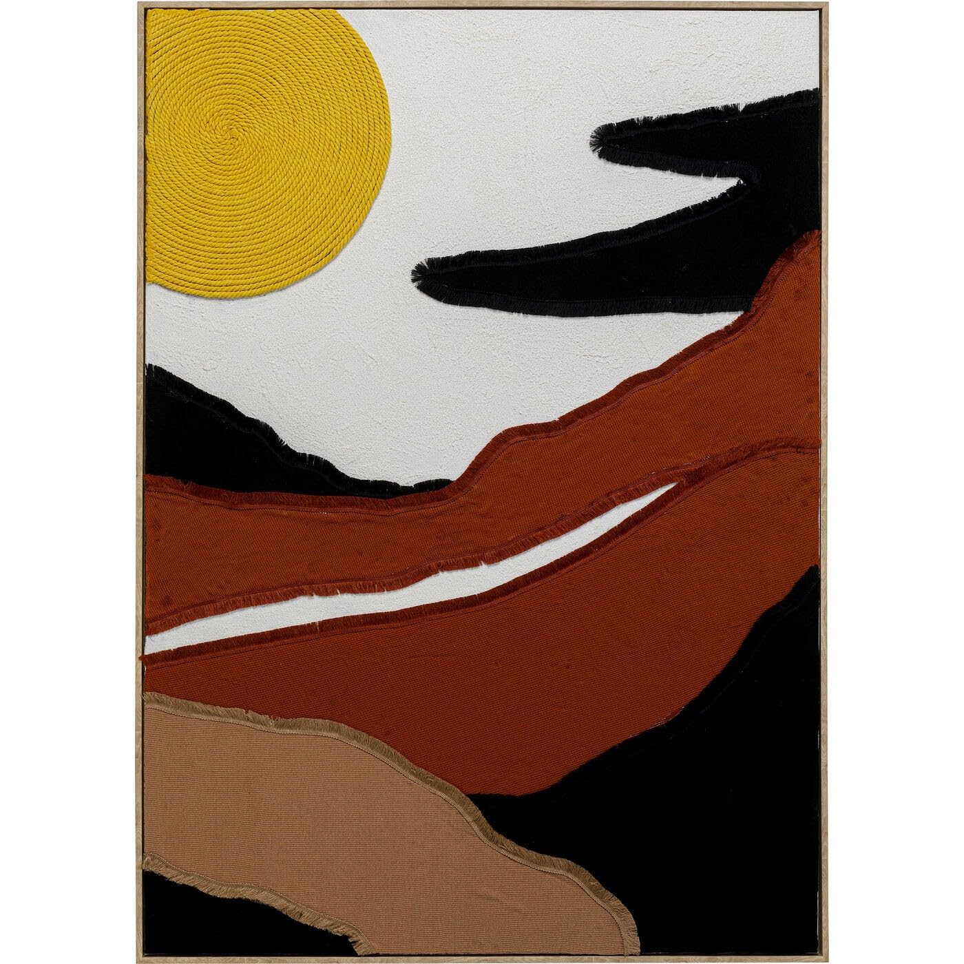 Lever de soleil Toile abstraite moderne de haute facture pour grand couloir