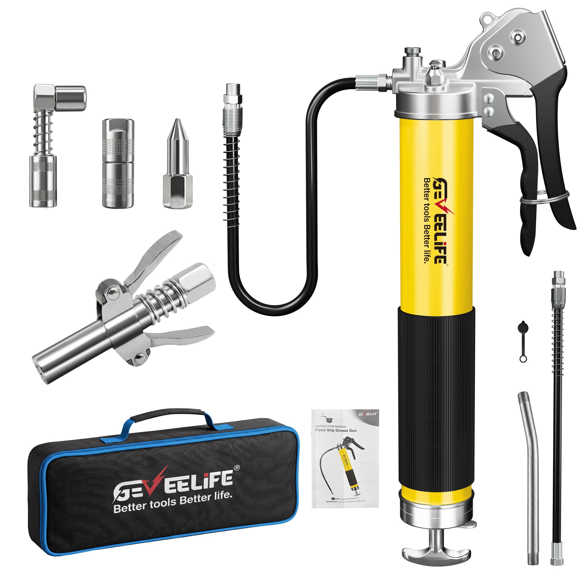 GEVEELIFE Pistola per grasso pesante con 10000 PSI