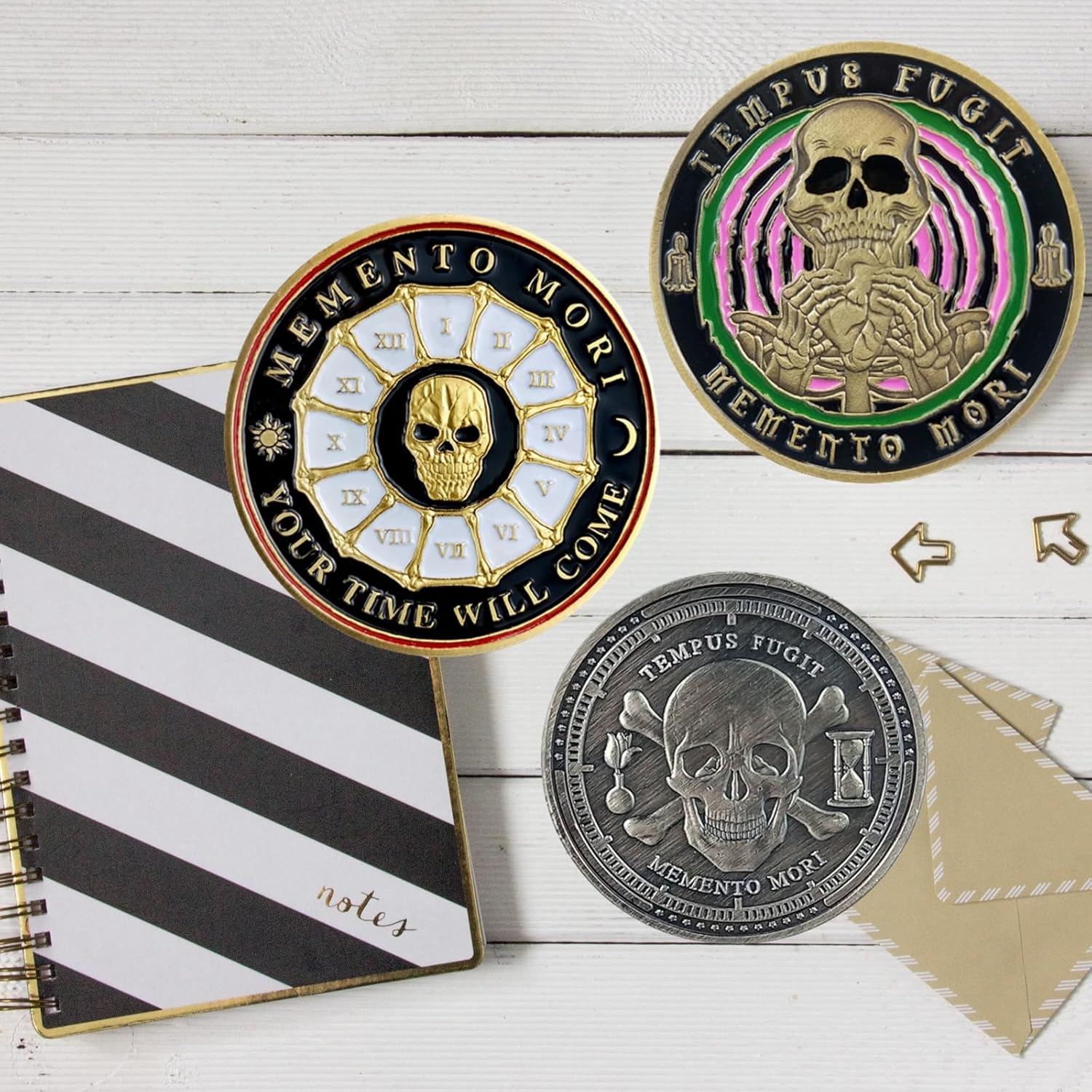 Imasoner Memento Mori Coin Stoic Coin EDC Challenge Coin Stoicism Gifts for Reminder