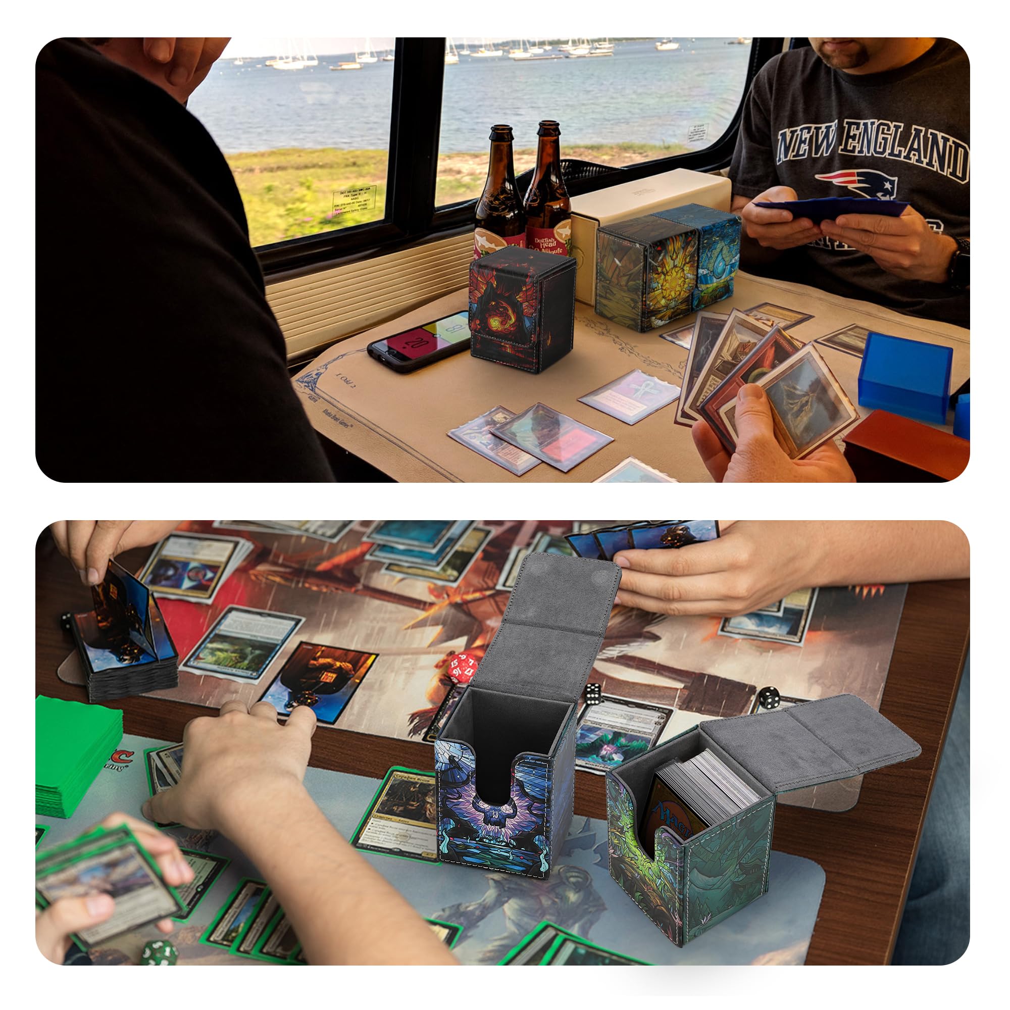 TCGUARD Boîte de rangement 5 en 1 pour cartes MTG, TCG - Pour plus de 100 cartes emballées individuellement