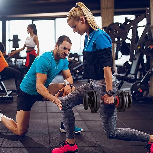 Miniatura 6 de 2555 lbs Pair Adjustable Dumbbells Set, Adjustable Weights Dumbbells Set for Men and Women with Anti-Slip Fast Adjust Weight by Turning Handle,Black