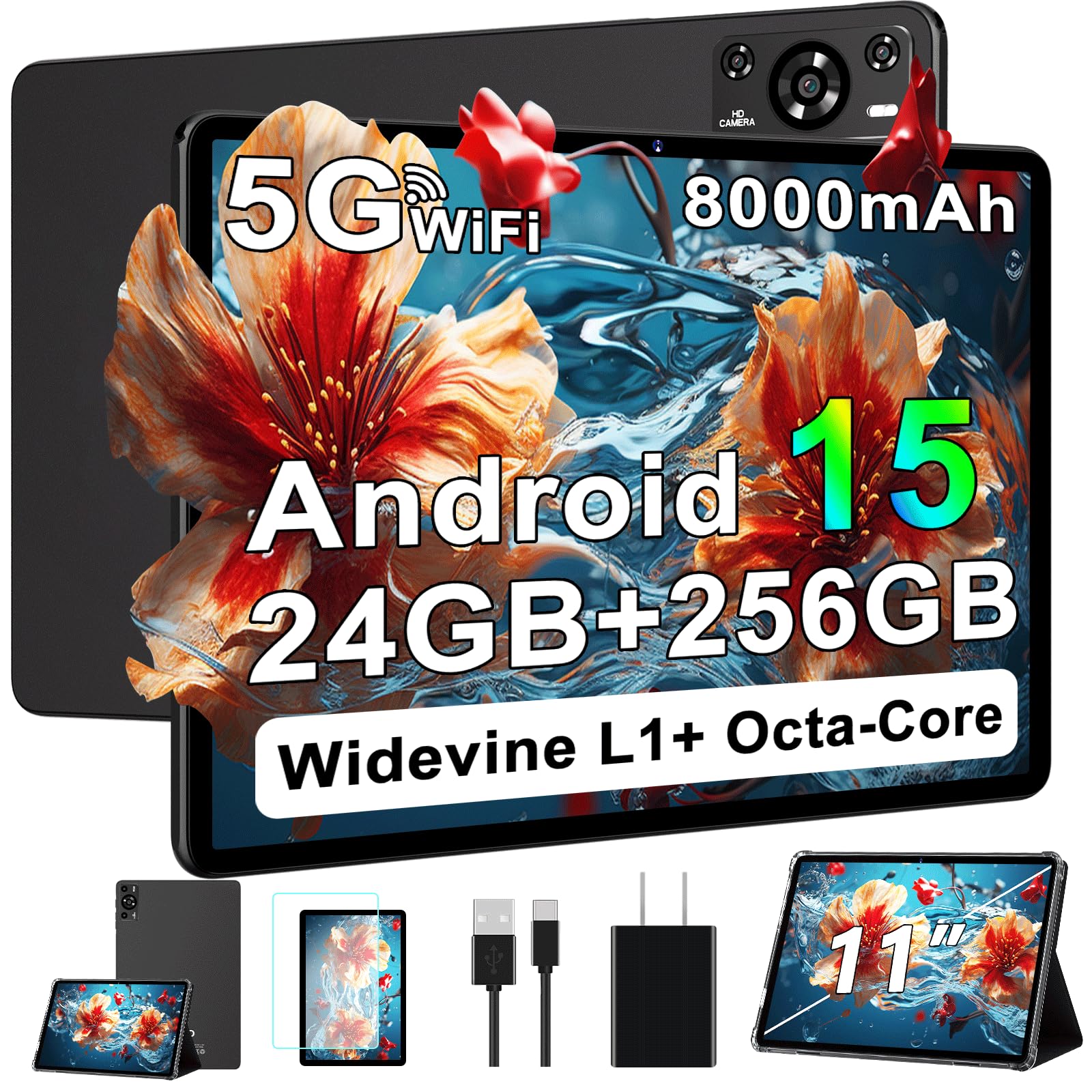 Amazon.com: 11 Inch Tablet, 2026 Android 15 Tablets with Octa Core