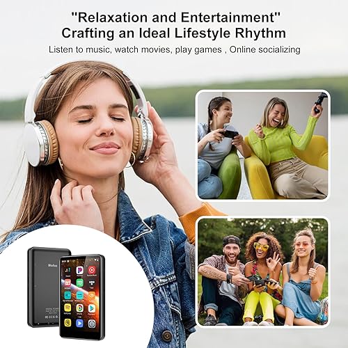 Miniatura 6 de Reproductor MP3 de 80 GB con Bluetooth y WiFi, audio portátil Android de 5 pulgadas MP3 y MP4 con altavoces integrados, soporte para Spotify,