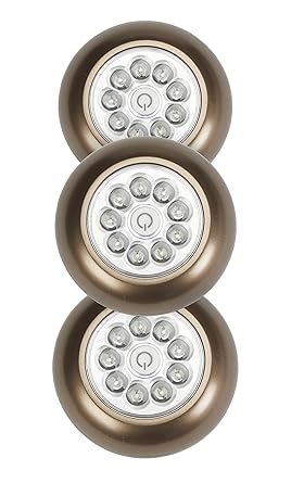 Fulcrum 30016-307 9 LED Tap Light (Pack of 3, Bronze)