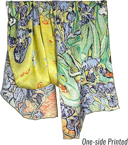 Miniatura 3 de Bufanda de seda de morera 100% para mujer, bufandas cuadradas y largas, chales y envolturas para artista, colección de regalo