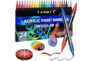 24 Shades of Expression: Dual-Tipped Acrylic Paint Pens for Limitless Creativity